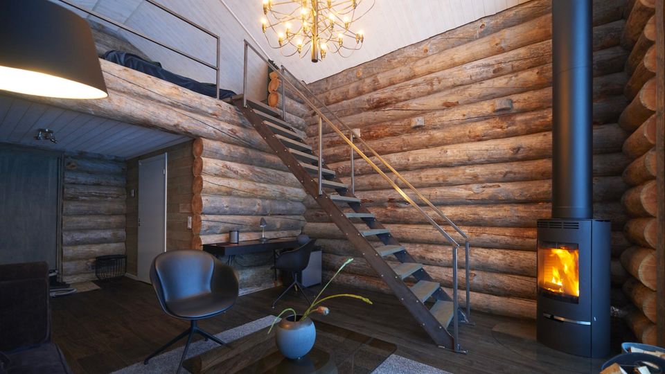 Chaque cabane est aménagée avec goût et dispose d'un feu de bois pour vous réchauffer. Graeme Richardson