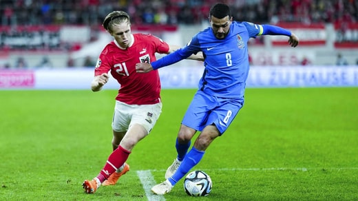 Emin Mahmudov (à droite) a été l'unique buteur de l'Azerbaïdjan lors du match de vendredi contre l'Autriche.
