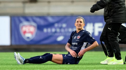 Olivia Schough s'est blessée et a été remplacée à la 37e minute.