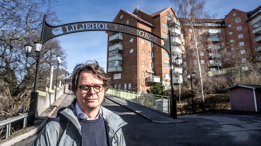 Erik Fahlén, président de l'association de logement Liljeholmsberget.