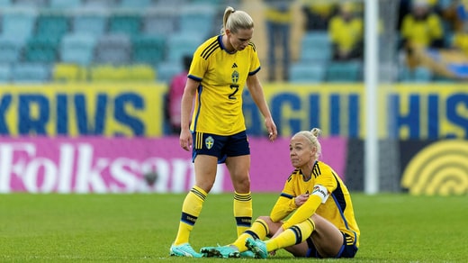 Caroline Seger s'est blessée lors de la première répétition de la Suède pour la Coupe du monde contre la Norvège.