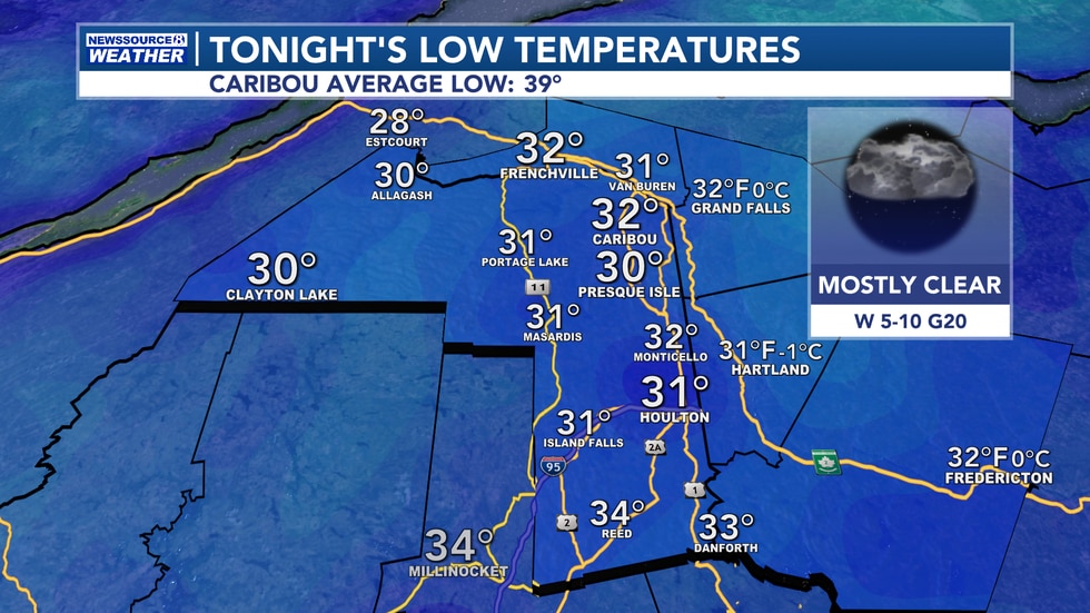 Températures basses ce soir