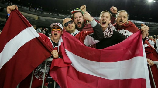 Fête du hockey en Lettonie.