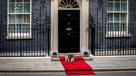 L'adresse 10 Downing Street, Premier ministre britannique.