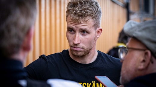 Häckens Samuel Gustafson après la finale de la Coupe.