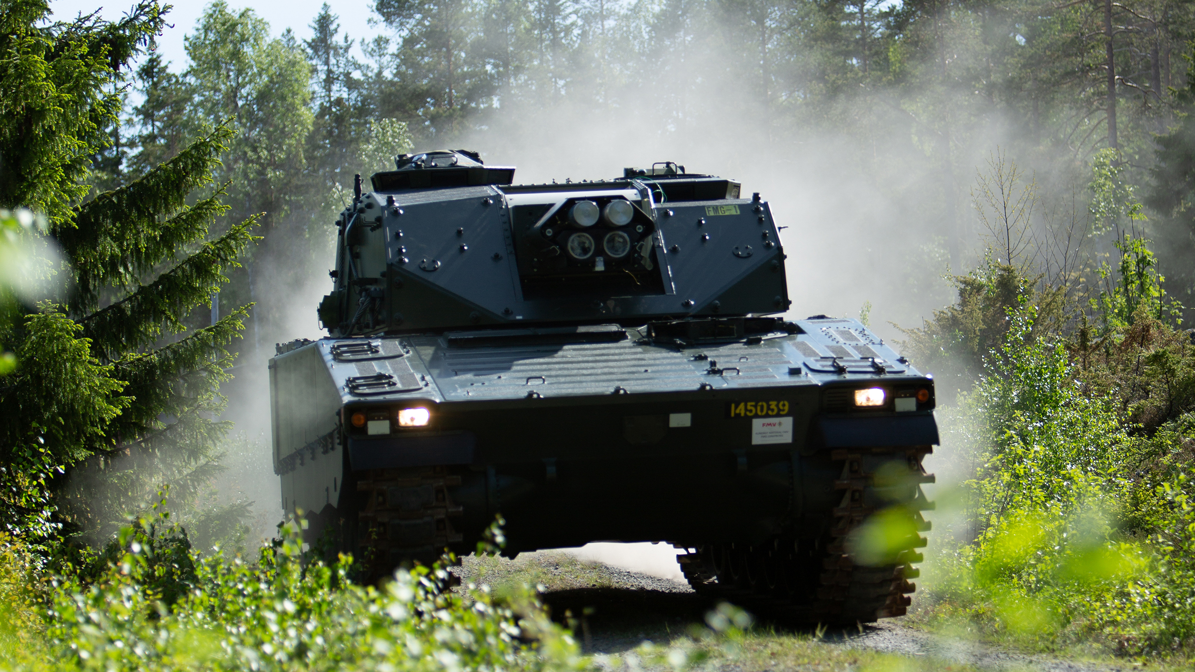 Système de mortier pour véhicule de combat CV90,