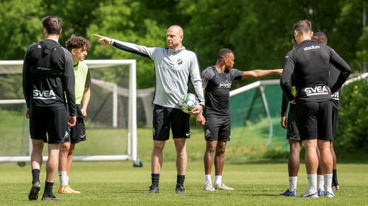 Andreas Brännström lors de l'entraînement de l'AIK vendredi.