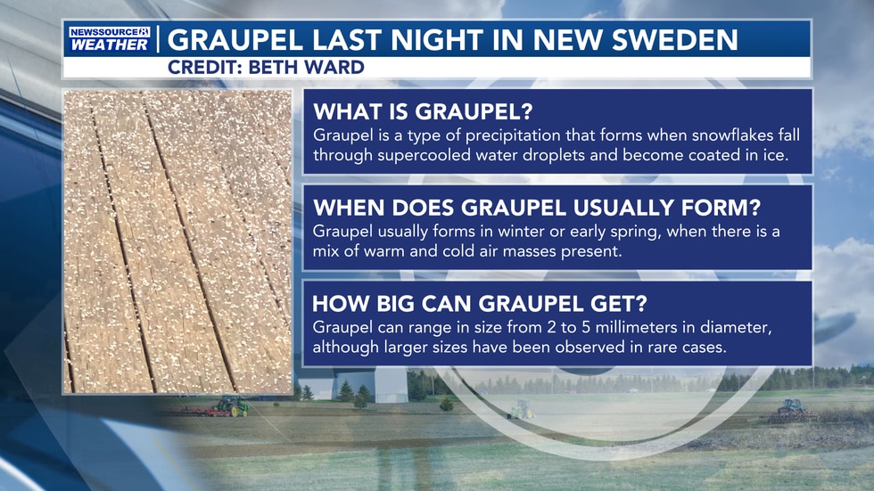 Graupel la nuit dernière en Nouvelle Suède