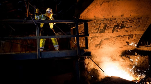 L'aciérie de SSAB à Oxelösund.