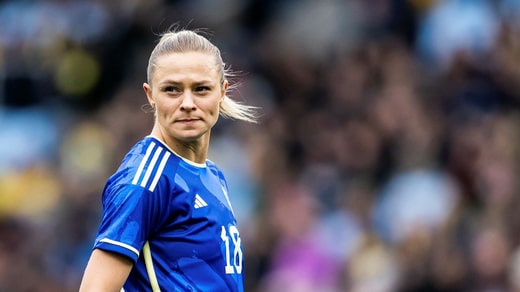 Fridolina Rolfö lors du match à domicile contre le Danemark le vendredi saint.