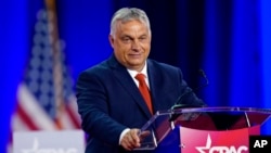 DOSSIER - Le Premier ministre hongrois Viktor Orban est photographié lors de la Conservative Political Action Conference à Dallas, le 4 août 2022.