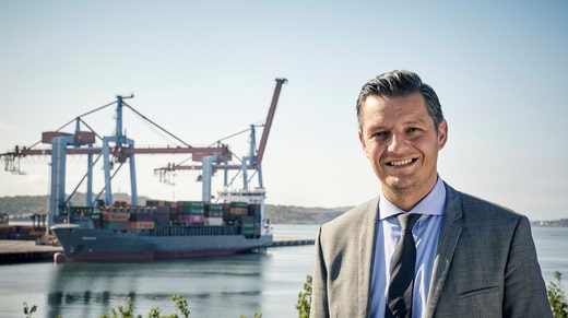 Elvir Dzanic est PDG de Göteborgs Hamn AB, qui possède actuellement trois des 20 quais pouvant accueillir des navires militaires.