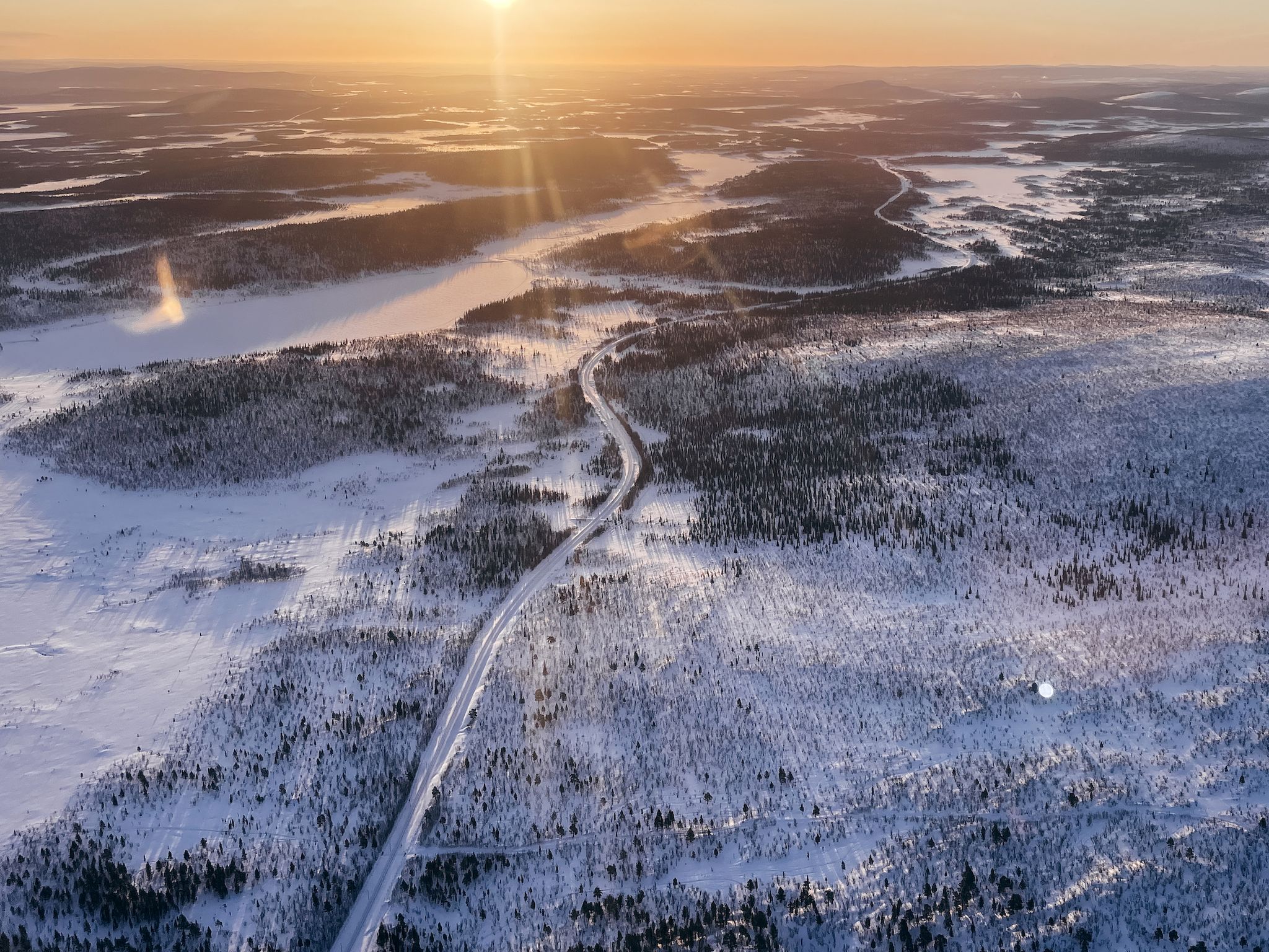 lever de soleil sur le norrbotten