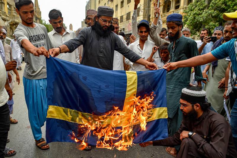 Deux cas de Coran brûlé à Stockholm ont suscité des protestations internationales contre la position de la Suède à l'égard de ces actes. AFP 