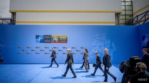 Le président lituanien Gitanas Nauseda reçoit Jens Stoltenberg de l'OTAN.