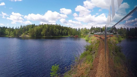 Ici, l'Østfoldbanan passe Kornsjø et la frontière avec la Suède.