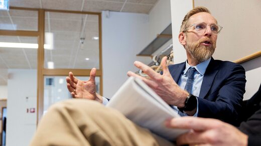 Jakob Forssmed dans la salle Sjumila à Hisingen.