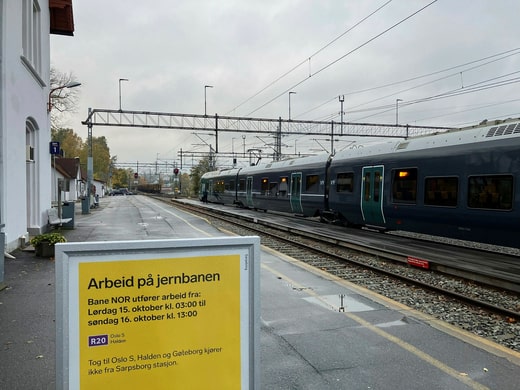 Gare de Sarpsborg sur la ligne Østfold.