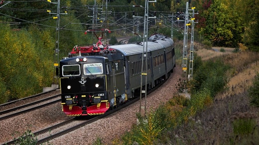 Voici le type de locomotive et de wagon que SJ prévoit d'utiliser sur la ligne Trondheim-Stockholm/Göteborg.