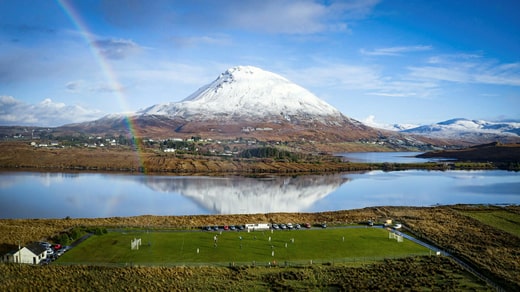 Dunlewey, en Irlande du Nord, est l'une des étapes du voyage footballistique de Joel Segerdahl dans la série 