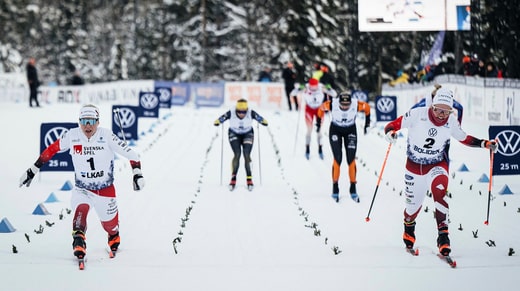 Jonna Sundling remporte le sprint à Gällivare devant Emma Ribom.