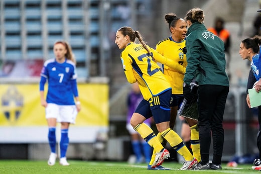 Rosa Kafaji a remplacé Madelen Janogy de Hammarby et a joué ses premières minutes en équipe nationale lors du match nul 1-1 entre la Suède et l'Italie à Malmö.