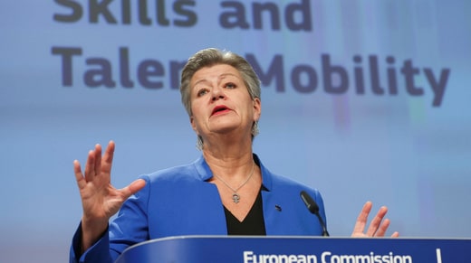 La commissaire européenne chargée des migrations, Ylva Johansson, a présenté mercredi la proposition de création d'un service destiné à faciliter la migration de la main-d'œuvre vers les pays de l'UE.