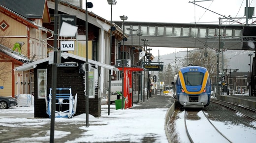 La gare d'Åre. Ici, le nombre de trains à destination de Trondheim serait doublé selon la proposition de SJ.