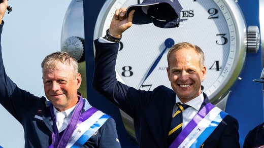 Henrik Ankarcrona, à gauche, avec Jens Fredricson après la médaille d'or par équipe remportée cet été aux Championnats d'Europe.
