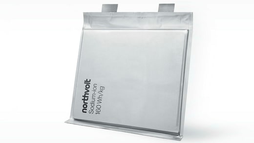 Cellule de la batterie sodium-ion de Northvolt.