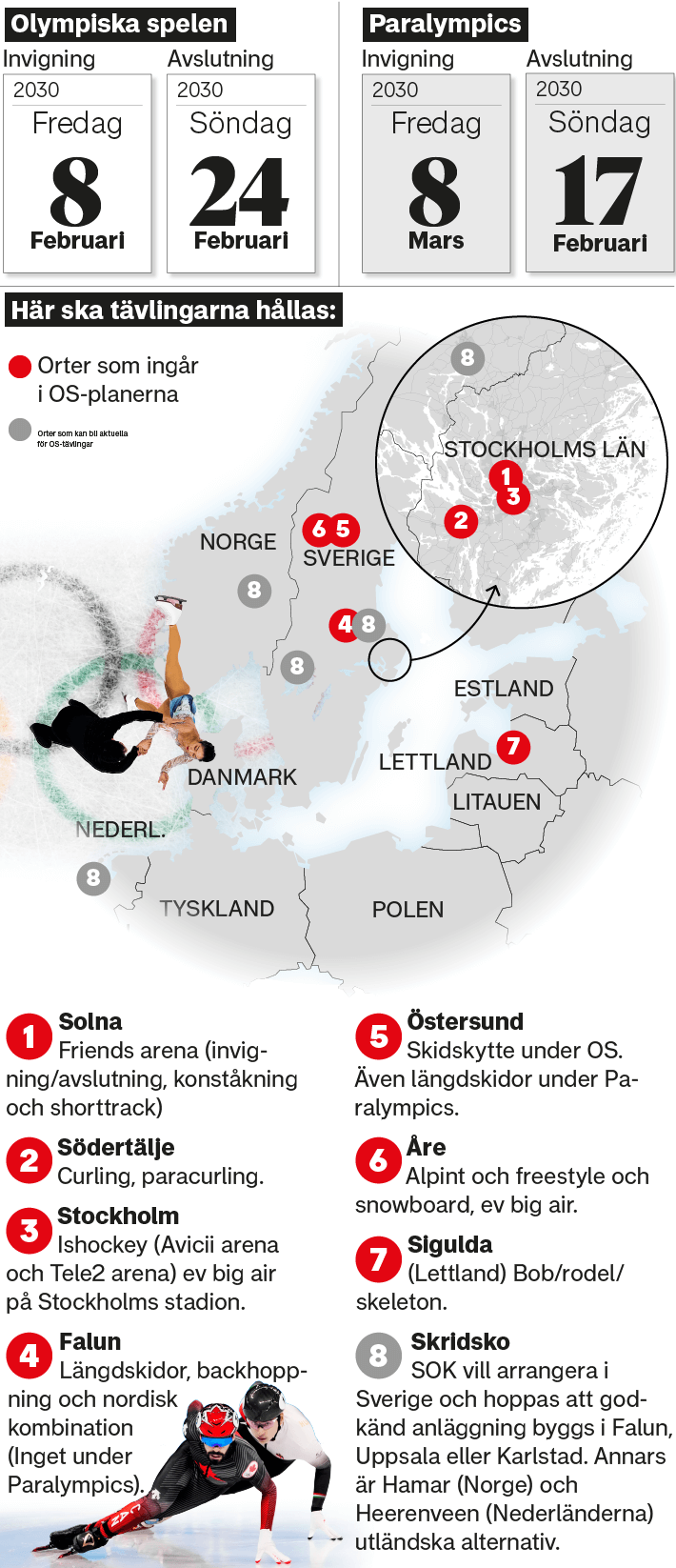 Voici à quoi pourraient ressembler les Jeux olympiques et paralympiques de 2030 en Suède.