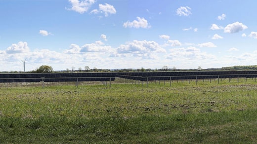 Image informatisée du parc solaire de Svedberga, au nord d'Helsingborg.