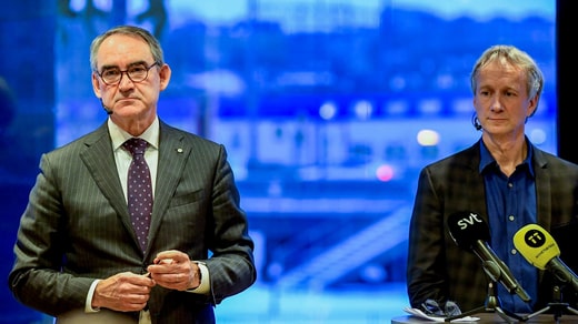 Lundi, l'administration suédoise des transports a tenu une conférence de presse pour présenter le document d'orientation du gouvernement. Le directeur général Roberto Maiorana (à gauche) et Mattias Lundberg (à droite).