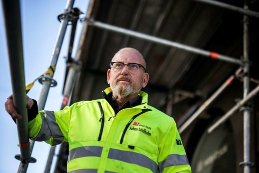 Johan Lindholm, président de Byggnads.