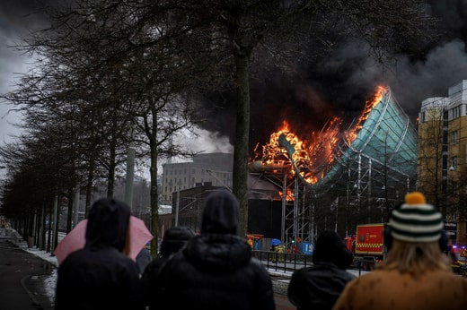 À l'occasion de l'incendie, des photos et des films du site ont été distribués.