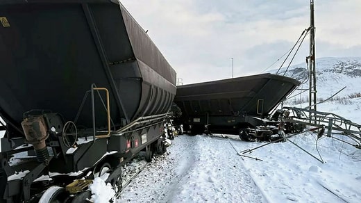 Le week-end dernier, un train de minerai vide en route du port de Narvik vers LKAB à Kiruna a de nouveau déraillé, ce qui a eu des conséquences importantes sur le trafic de la ligne minière.