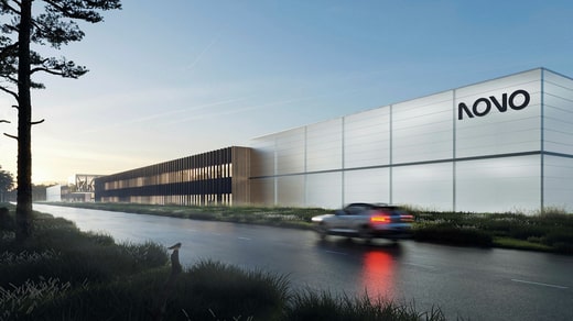 Voici à quoi ressemblera l'un des bâtiments de l'usine destinée à la fabrication des batteries pour Volvo et Polestar lorsqu'il sera achevé dans deux ans.