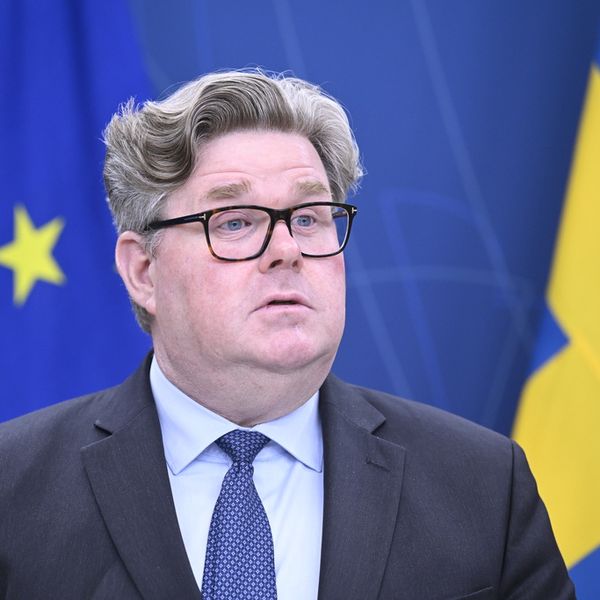 Photo : Jessica Gow/TT Ministre de la Justice Gunnar Strömmer lors d'une conférence de presse